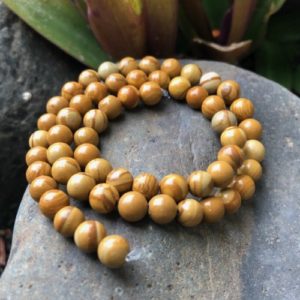 wood jasper natural gemstone beads 6mm round