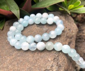 natural aquamarine gemstone beads 10mm round