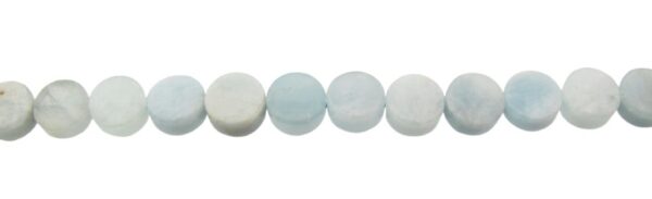 aquamarine gemstone beads coin shape