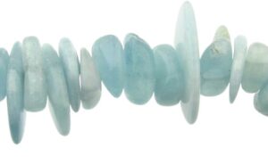 aquamarine gemstone beads slice