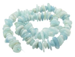 aquamarine gemstone beads slice