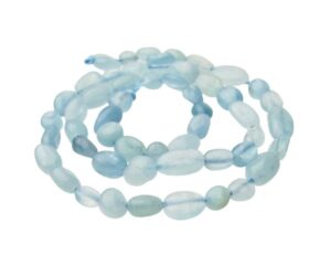 aquamarine pebble gemstone beads