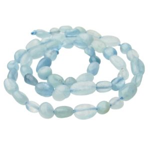 aquamarine pebble gemstone beads