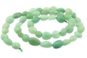 green aventurine pebble gemstone beads