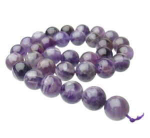 banded amethyst 12mm round gemstone beads