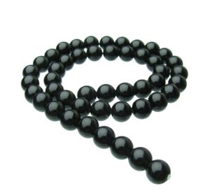 black obsidian 8mm round gemstone beads