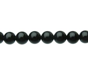 black obsidian 8mm round gemstone beads