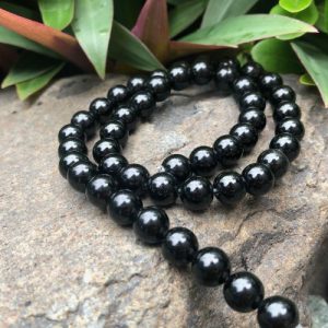 black obsidian 8mm round gemstone beads