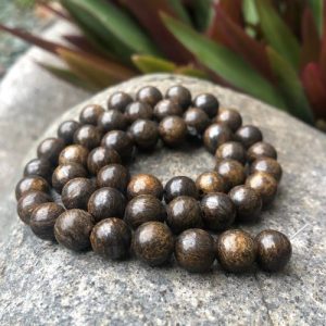 bronzite 8mm round gemstone beads