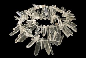 clear quartz gemstone points crystals natural