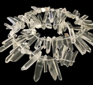 clear quartz gemstone points crystals natural