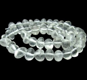 clear quartz gemstone nugget beads tumbled crystals