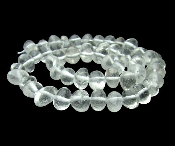 clear quartz gemstone nugget beads tumbled crystals