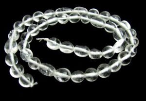 clear quartz pebble nugget crystal beads
