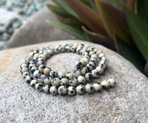 dalmatian jasper gemstone round beads 4mm