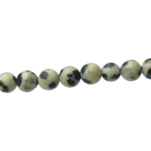 dalmatian jasper gemstone round beads 4mm
