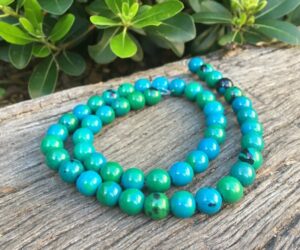 dyed chrysocolla 8mm round beads