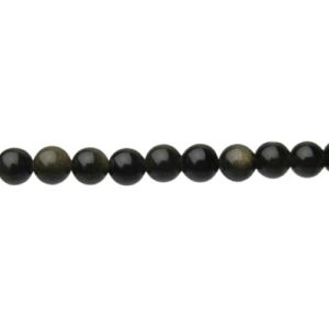 natural golden obsidian gemstone round beads 6mm