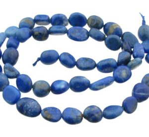 lapis lazuli gemstone beads pebble shape