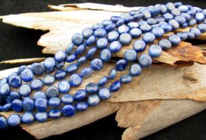 lapis lazuli small disc gemstone beads