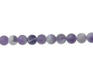 matte banded amethyst gemstone round beads 8mm