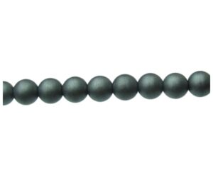 matte hematite 4mm round gemstone beads