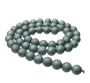 matte hematite 8mm gemstone beads