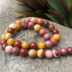 mookaite 8mm round gemstone beads