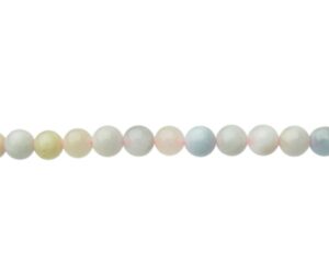 morganite 6mm round gemstone beads