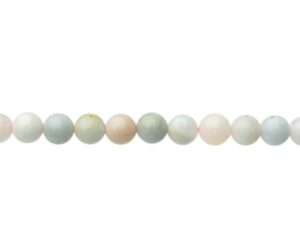 morganite 8mm round gemstone beads