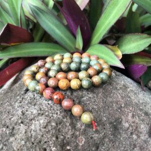 picasso jasper faceted round gemsotne beads 8mm