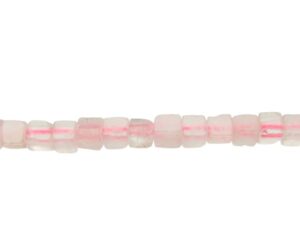 rose quartz cube gemstone beads 4mm