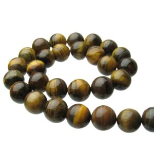 14mm round tiger eye beads