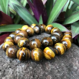 14mm round tiger eye beads