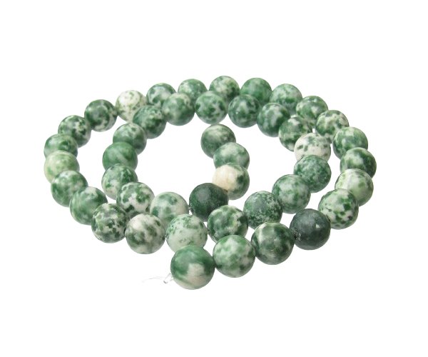 tree agate 8mm round gemstone beads