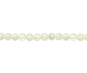 white chalcedony 8mm round gemstone beads