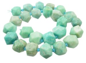 amazonite faceted nugget gemstone beads