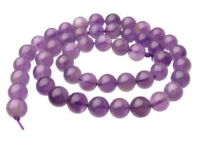 amethyst round beads 8mm natural crystals