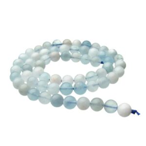 aquamarine gemstone round beads 6mm natural crystals
