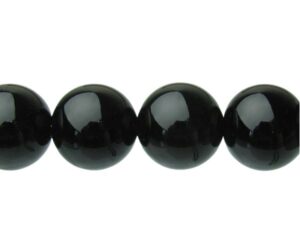 black onyx round gemstone beads 16mm