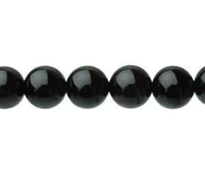 black onyx round gemstone beads 16mm