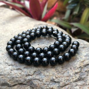 black onyx 6mm round gemstone beads