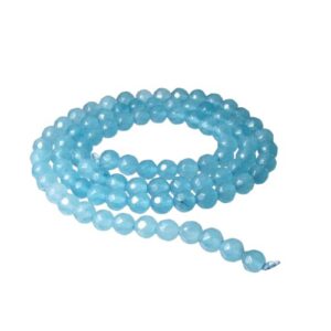 blue sponge quartz faceted 4mm beads