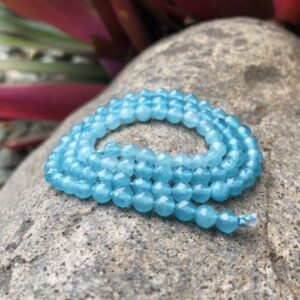 bluespongequartzfaceted4mmbeads4 blue sponge quartz faceted 4mm beads