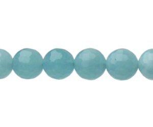 blue sponge quartz faceted round gemstone beads
