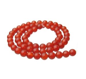 carnelian gemstone round beads natural crystals