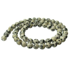 dalmatian jasper 6mm round beads