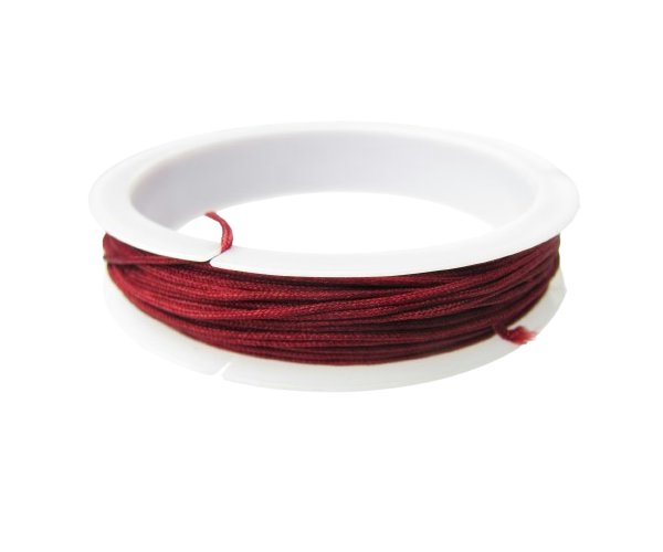 dark red nylon knotting cord