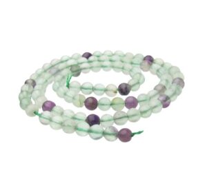 fluorite 4mm round gemstone beads