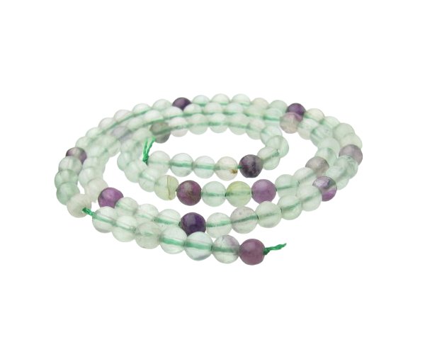 fluorite 4mm round gemstone beads